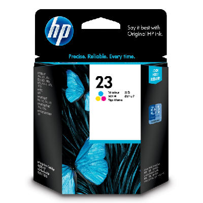 HP 23 Tri-color Original Ink Cartridge cartouche d'encreRendement standard Cyan, Magenta, Jaune (C1823D) HP 23 Tri-color Original Ink Cartridge cartouche d'encreRendement standard Cyan, Magenta, Jaune (C1823D)