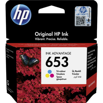 HP خرطوشة حبر Ink Advantage ثلاثة ألوان 653 أصلية