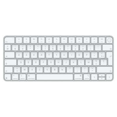 Apple Magic clavier Universel USB + Bluetooth AZERTY Argent, Blanc