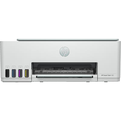 HP Smart Tank طابعة متعددة الوظائف 582، ملونة، طابعة منزلية ومكتبية، طباعة، نسخ، مسح ضوئي، لاسلكية؛ خزان طابعة عالي السعة؛ الطباعة من هاتف أو جهاز لوحي؛ المسح إلى PDF