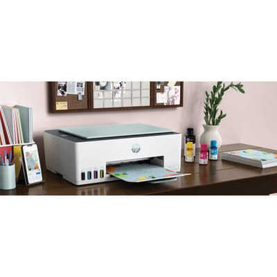 HP Smart Tank Imprimante Tout-en-un 582, Couleur, Imprimante pour Maison et Bureau à domicile, Impression, copie, numérisation, Sans fil; Réservoir d’imprimante haute capacité; Impression depuis un téléphone ou une tablette; Numérisation vers PDF