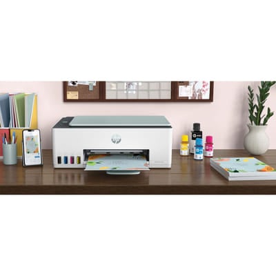 HP Smart Tank Imprimante Tout-en-un 582, Couleur, Imprimante pour Maison et Bureau à domicile, Impression, copie, numérisation, Sans fil; Réservoir d’imprimante haute capacité; Impression depuis un téléphone ou une tablette; Numérisation vers PDF