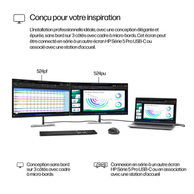 HP Series 5 Pro Écran FHD 23,8 pouces - 524pf