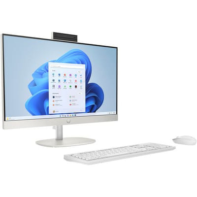 HP 24 كل في واحد كمبيوتر مكتبي AI -cr2013nk كمبيوتر Intel Core Ultra 7 255U 60.5 سم (23.8") 1920 x 1080 بكسل كمبيوتر كل في واحد 16 جيجابايت DDR5-SDRAM 512 جيجابايت SSD ويندوز 11 هوم واي فاي 6 (802.11ax) كمبيوتر AI أبيض