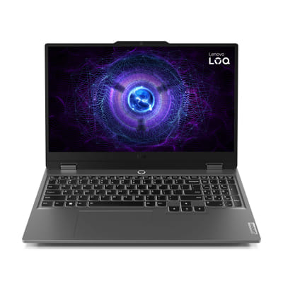 Lenovo LOQ 15IRX9 Intel® Core™ i5 i5-13450HX Laptop 39.6 cm (15.6") Full HD 24 Go DDR5-SDRAM 512 Go SSD NVIDIA GeForce RTX 3050 Wi-Fi 6 (802.11ax) Windows 11 Home French Gray