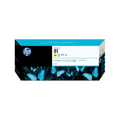 HP 81 cartouche d'encre jaune teintée DesignJet, 680 ml (C4933A) HP 81 cartouche d'encre jaune teintée DesignJet, 680 ml (C4933A)