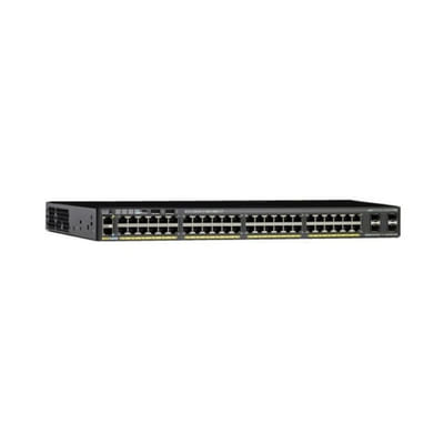 Cisco Small Business WS-C2960X-48LPS-L مفتاح شبكة مُدار L2/L3 إيثرنت جيجابت (10/100/1000) اتصال إيثرنت، يدعم الطاقة عبر هذا المنفذ (PoE) 1U أسود