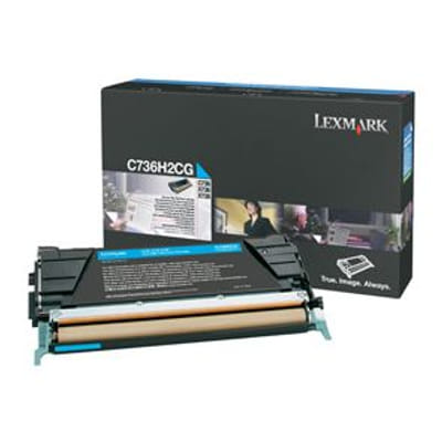 Lexmark C736, X736, X738 خرطوشة حبر أصلية سماوي