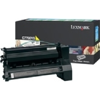 Lexmark Yellow Return Program Print Cartridge for C770/C772 Cartouche de toner Original Jaune