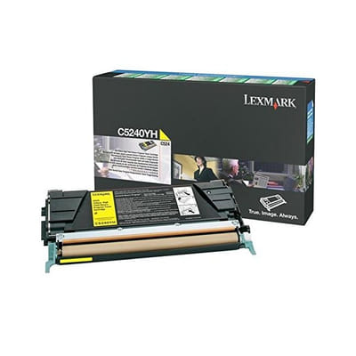Lexmark C5240YH خرطوشة حبر أصلية زرقاء، صفراء