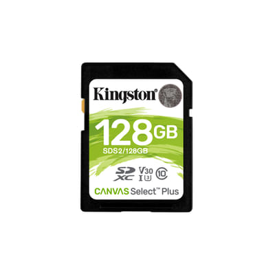 Kingston Technology SDXC Canvas Select Plus 100R C10 UHS-I U3 V30 128 GB