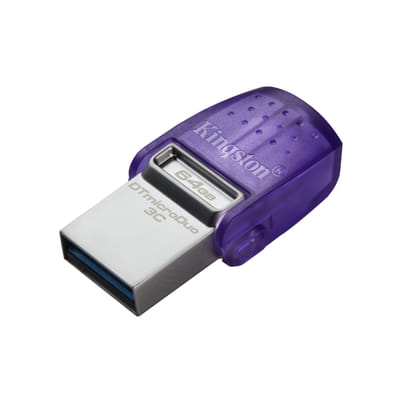 Kingston Technology DataTraveler 64 جيجابايت microDuo 3C 200 ميغابايت/ثانية USB-A مزدوج + USB-C