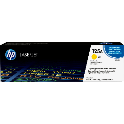 HP 125A toner LaserJet jaune authentique HP 125A toner LaserJet jaune authentique