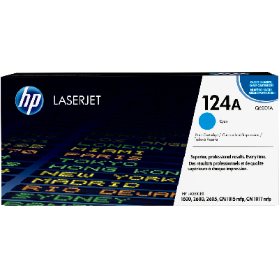 HP 124A toner LaserJet cyan authentique HP 124A toner LaserJet cyan authentique