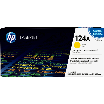 HP 124A toner LaserJet jaune authentique HP 124A toner LaserJet jaune authentique