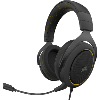 Corsair HS60 PRO STEREO Casque Arceau Noir, Jaune Corsair HS60 PRO STEREO Casque Arceau Noir, Jaune