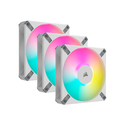 Corsair CO-9050158-WW système de refroidissement d’ordinateur Boitier PC Ventilateur Blanc 3 pièce(s)