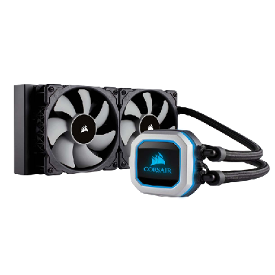 Corsair H100i PRO Processeur Refroidisseur de liquide tout-en-un 12 cm Noir, Bleu, Blanc