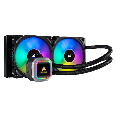 Corsair H100i Processeur Refroidisseur de liquide tout-en-un 12 cm Noir, Blanc