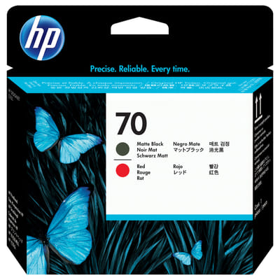 HP 70 Printhead for DesignJet Matte Black and Red