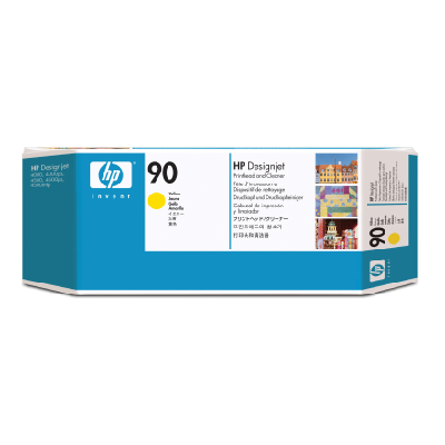 HP 90 tête d'impression et dispositif de nettoyage de tête d'impression DesignJet jaune