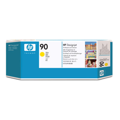 HP 90 رأس الطباعة وجهاز تنظيف رأس الطباعة DesignJet الأصفر
