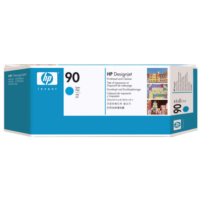 HP 90 رأس الطباعة Cyan DesignJet وجهاز التنظيف