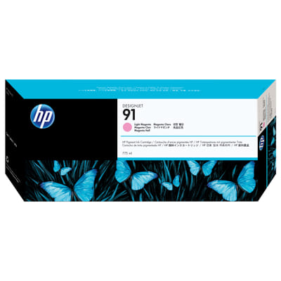 HP 91 خرطوشة حبر صبغي ماجنتا فاتح لـ DesignJet، 775 مل