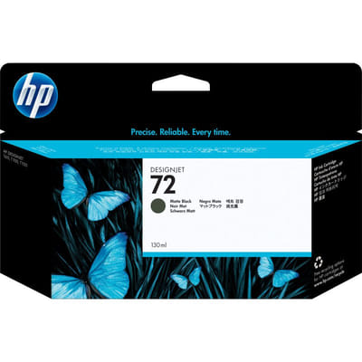 HP 72 DesignJet Matte Black Ink Cartridge, 130 ml