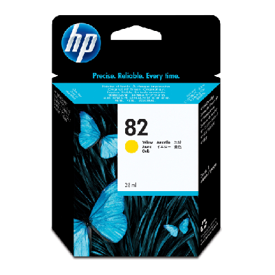 HP 82 28-ml Yellow DesignJet Ink Cartridge cartouche d'encreOriginal Jaune HP 82 28-ml Yellow DesignJet Ink Cartridge cartouche d'encreOriginal Jaune
