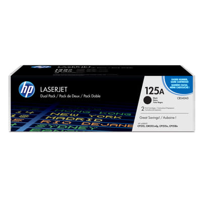 HP 125A pack of 2 original black LaserJet toners