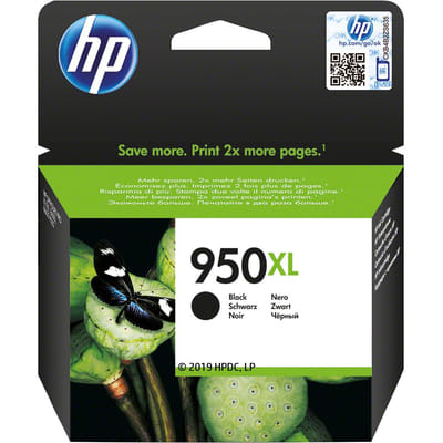 HP 950XL black ink cartridge high capacity genuine
