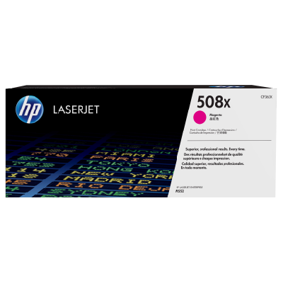HP 508X toner LaserJet Magenta grande capacité authentique HP 508X toner LaserJet Magenta grande capacité authentique