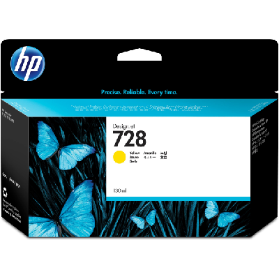 HP 728 cartouche d'encre DesignJet jaune 130 ml HP 728 cartouche d'encre DesignJet jaune 130 ml