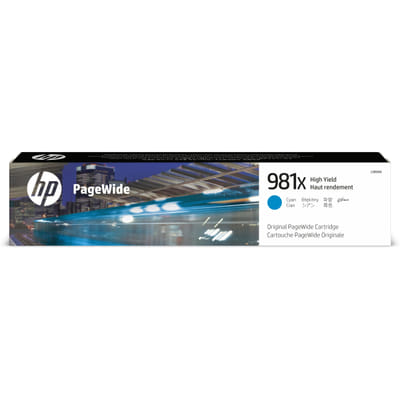 HP 981X authentic PageWide Cyan high capacity cartridge