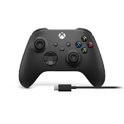 Microsoft Xbox Wireless Controller + USB-C Cable Noir Manette de jeu Analogique/Numérique PC, Xbox One, Xbox One S, Xbox One X, Xbox Series S, Xbox Series X