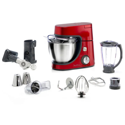Robot Pétrin Multifonction MOULINEX Masterchef Gourmet 1100W - Rouge (QA513G10) Robot Pétrin Multifonction MOULINEX Masterchef Gourmet 1100W - Rouge (QA513G10)
