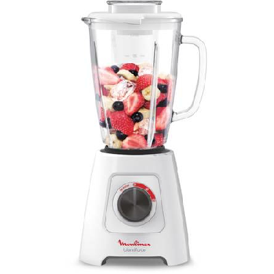 Moulinex LM43P110 blender Mélangeur de table 600 W Transparent, Blanc Moulinex LM43P110 blender Mélangeur de table 600 W Transparent, Blanc