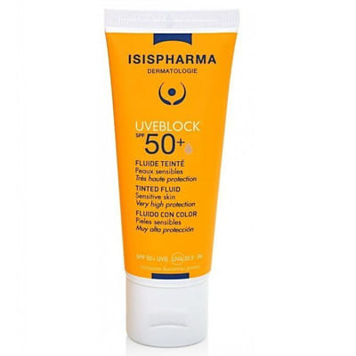 سائل ملون SPF50+ للبشرة الحساسة 40 مل يوفبلوك إيسيسفارما