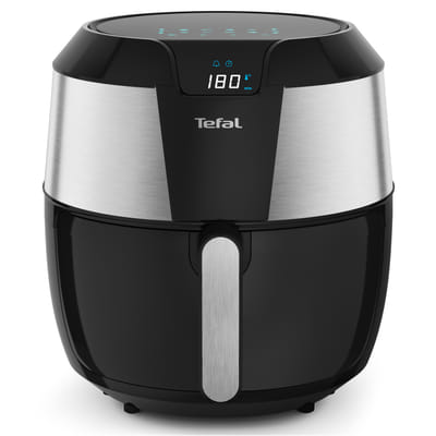 Tefal Easy Fry EY701 Unique 5.6 لتر مستقل 1700 واط قلاية هوائية سوداء، فولاذ مقاوم للصدأ