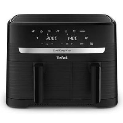 Tefal Easy Fry EY901N مزدوج 8.3 لتر مستقل 2700 واط قلاية هوائية سوداء