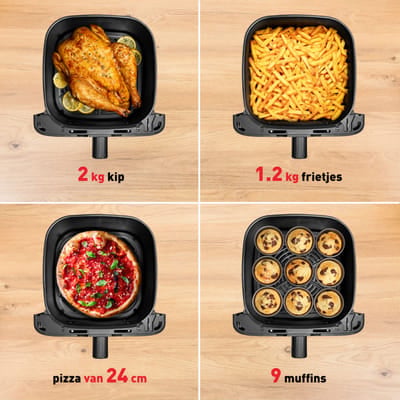 Tefal Easy Fry Mega EY855D10 fryer Unique 7.5 L Autonomous 2020 W Air Fryer Black, Stainless Steel