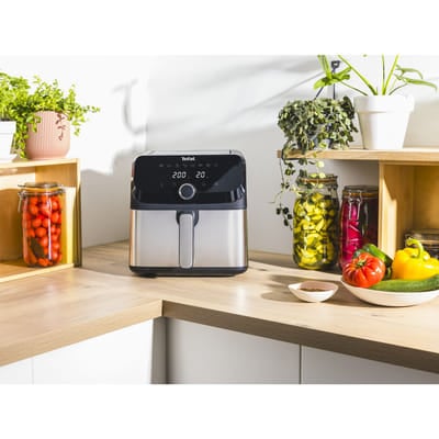 Tefal Easy Fry Mega EY855D10 fryer Unique 7.5 L Autonomous 2020 W Air Fryer Black, Stainless Steel