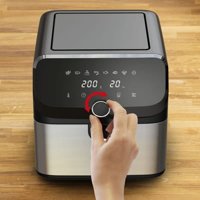 Tefal Easy Fry Mega EY855D10 fryer Unique 7.5 L Autonomous 2020 W Air Fryer Black, Stainless Steel