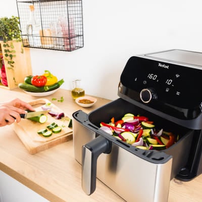 Tefal Easy Fry Mega EY855D10 fryer Unique 7.5 L Autonomous 2020 W Air Fryer Black, Stainless Steel