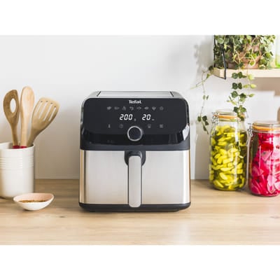 Tefal Easy Fry Mega EY855D10 fryer Unique 7.5 L Autonomous 2020 W Air Fryer Black, Stainless Steel