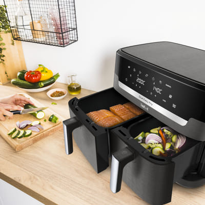 Tefal Easy Fry Dual XXL EY942HE0 friteuse Double 11 L Autonome 2020 W Friteuse d’air chaud Gris