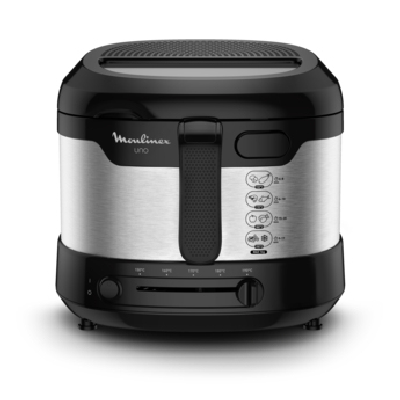 Moulinex AF215D10 friteuse Unique Autonome Noir, Acier inoxydable
