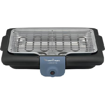 Moulinex BG134812 barbecue et grill Dessus de table Electrique Noir, Bleu, Argent 2100 W