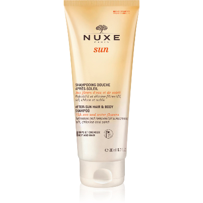 Shampooing Douche Hydratant Apres-soleil 200ml Sun Corps Et Cheveux Nuxe